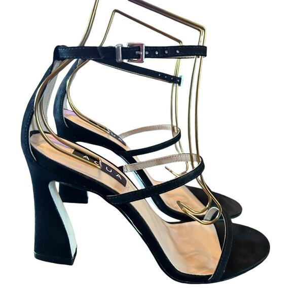 Aqua Jenni Ankle Strap Strappy Flared Heels NEW Size 9 - Picture 1 of 11